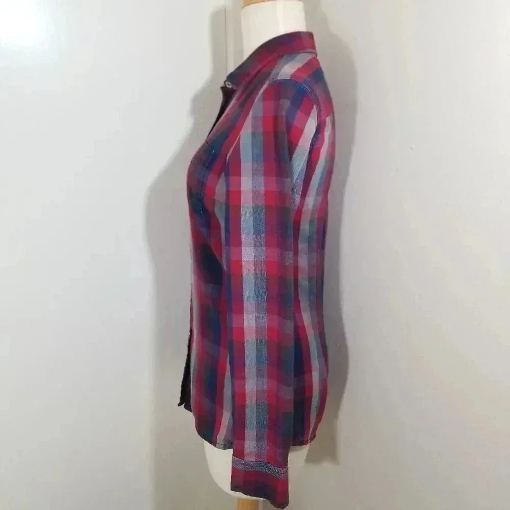 {Tommy Hilfiger} Plaid Button Down Shirt - Picture 5 of 14